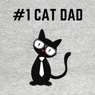 #1 Cat Dad T-Shirt